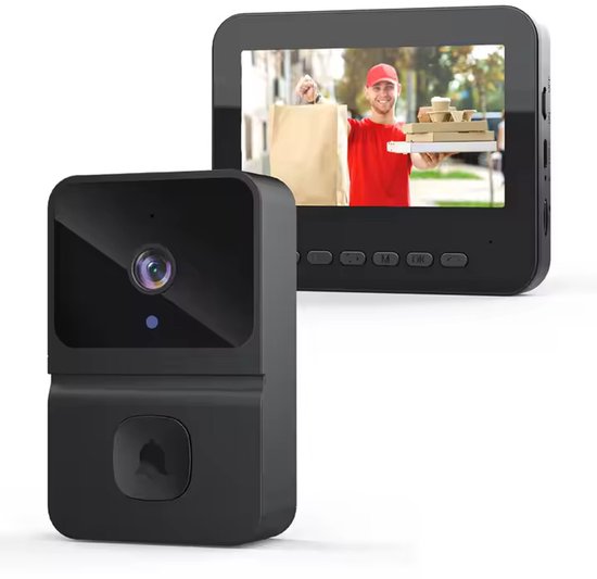 Slimme Draadloze Video Deurbel met 4.3 Inch Scherm Full HD Camera