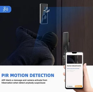 Slimme HD Video Deurbel 1920x1080 Wifi Oplaadbaar Google Assistant