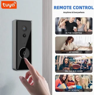 Slimme HD Video Deurbel 1920x1080 Wifi Oplaadbaar Google Assistant