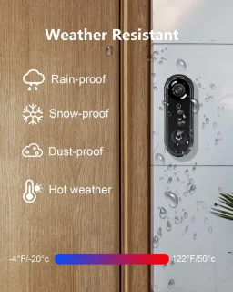 Slimme video deurbel draadloos met app WiFi