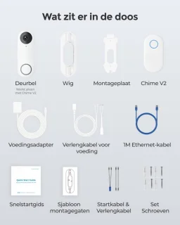 Slimme Video Deurbel WiFi - Draadloos Zonder Abonnement