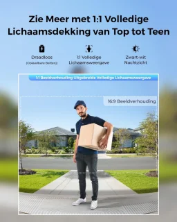 Slimme WiFi Video Deurbel - Draadloos, Abonnementvrij - Merknaam