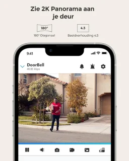 Slimme WiFi Video Deurbel met Camera - Draadloos - Zonder Abonnement