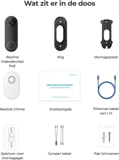 Slimme WiFi Video Deurbel met Camera - Draadloos - Zonder Abonnement