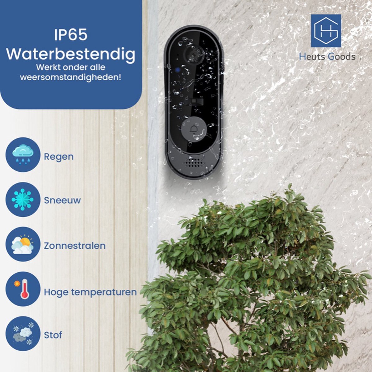 Smart Video Deurbel 1080p Full HD Wifi
