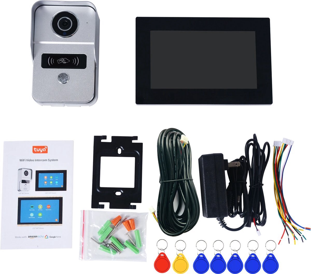 Smart Video Deurbel 7 Inch 1080P WiFi Touchscreen Met 32GB SD
