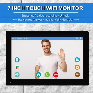 Smart Video Deurbel 7 Inch 1080P WiFi Touchscreen Met 32GB SD