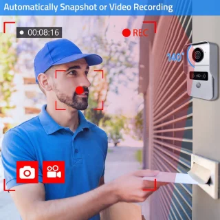 Smart Video Deurbel 7 Inch 1080P WiFi Touchscreen Met 32GB SD