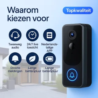 Smart Video Deurbel met Camera Full HD 1080P