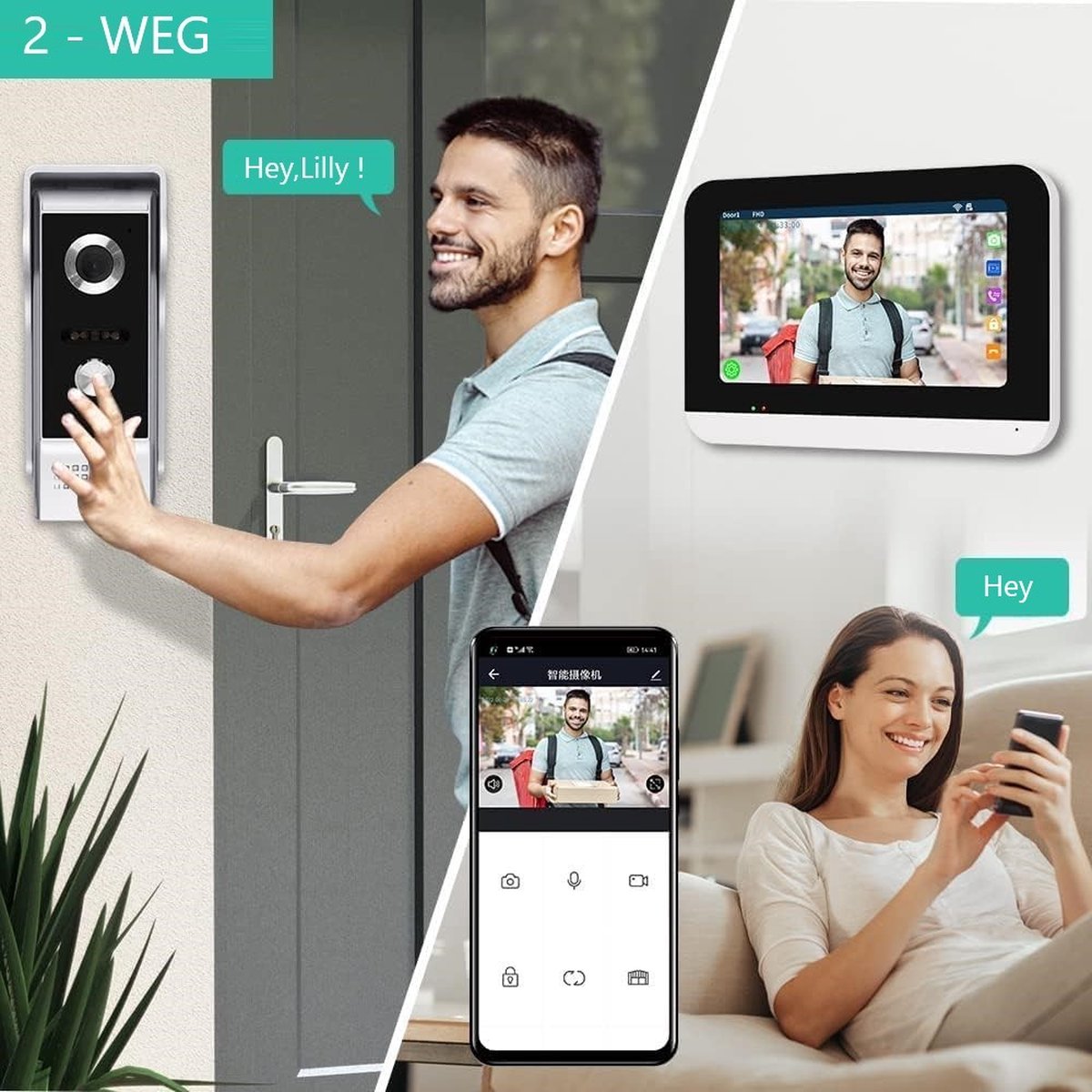 Wat vinden we goed aan de Smart WIFI deurintercom T-2301V-2-2 set met 2 videodeurbellen en 2 touchscreens