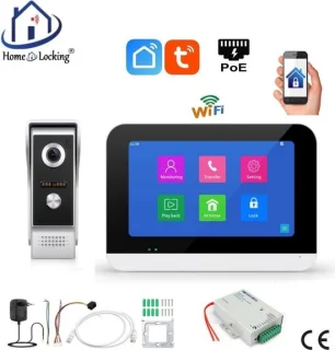Smart WIFI deurintercom T-2301V met touchscreen en voeding