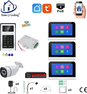 Smart WIFI Deurintercom T-2303V-1-3+C
