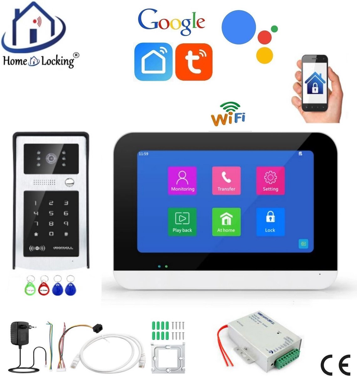 De Smart WIFI Deurintercom T-2303V in één oogopslag