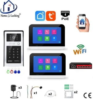 Smart WIFI Deurintercom Touchscreen T-2303-1-2
