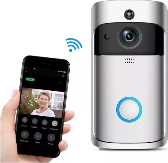Smart WiFi Draadloze Video Deurbel - Grijs