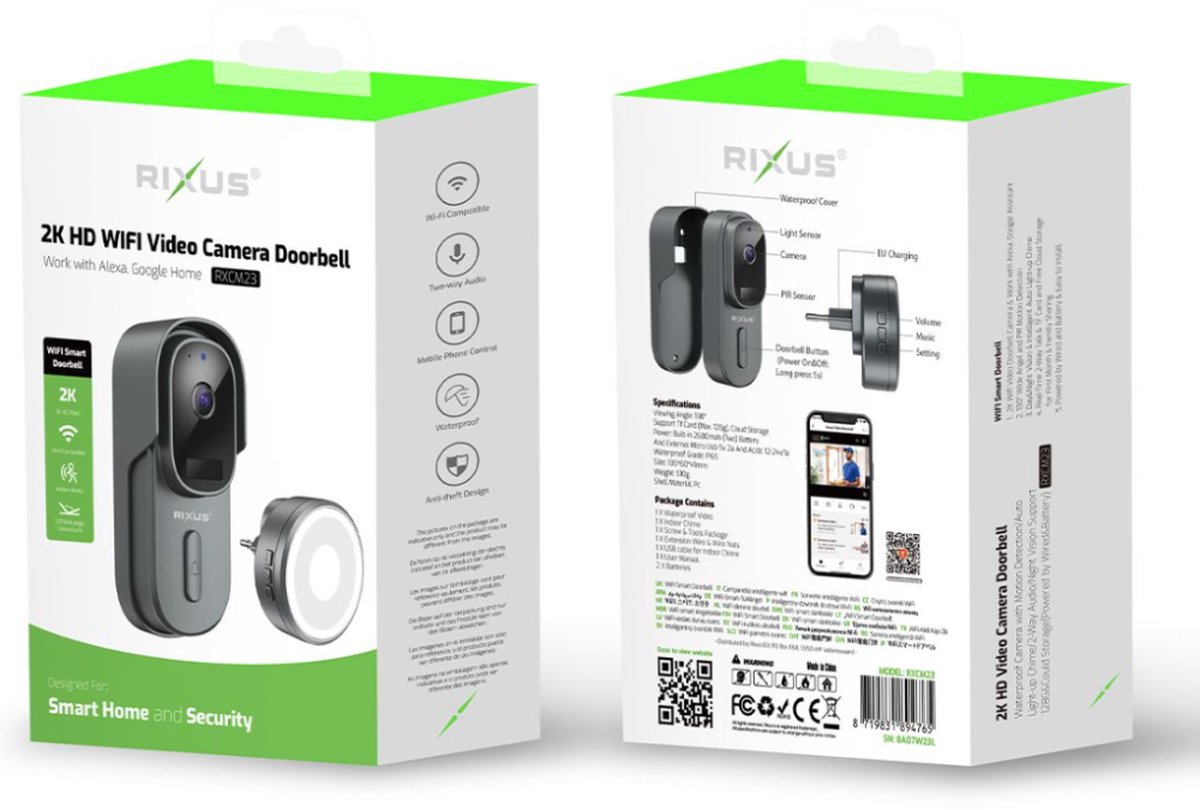 SmartBell 2K Wifi Video Deurbel
