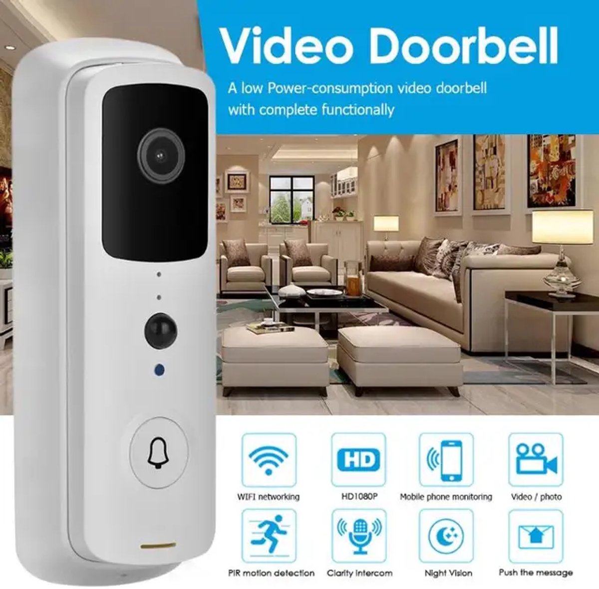 Smarthome Video Deurbel V3.1 Wit