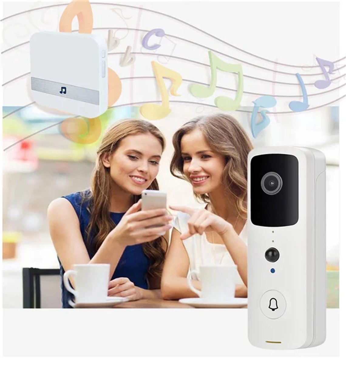 Smarthome Video Deurbel V3.1 Wit
