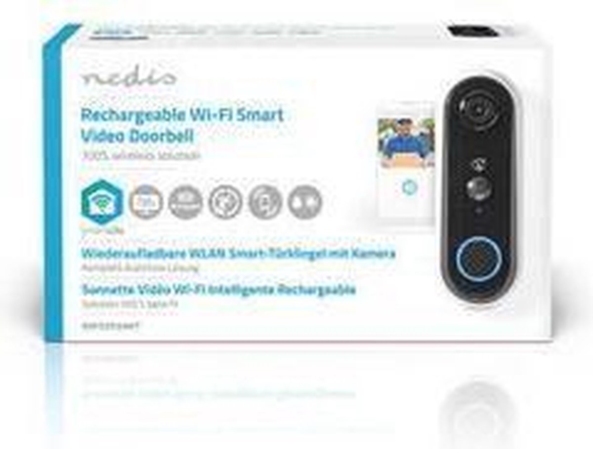 SmartLife Videodeurbel Wi-Fi Batterij Wit
