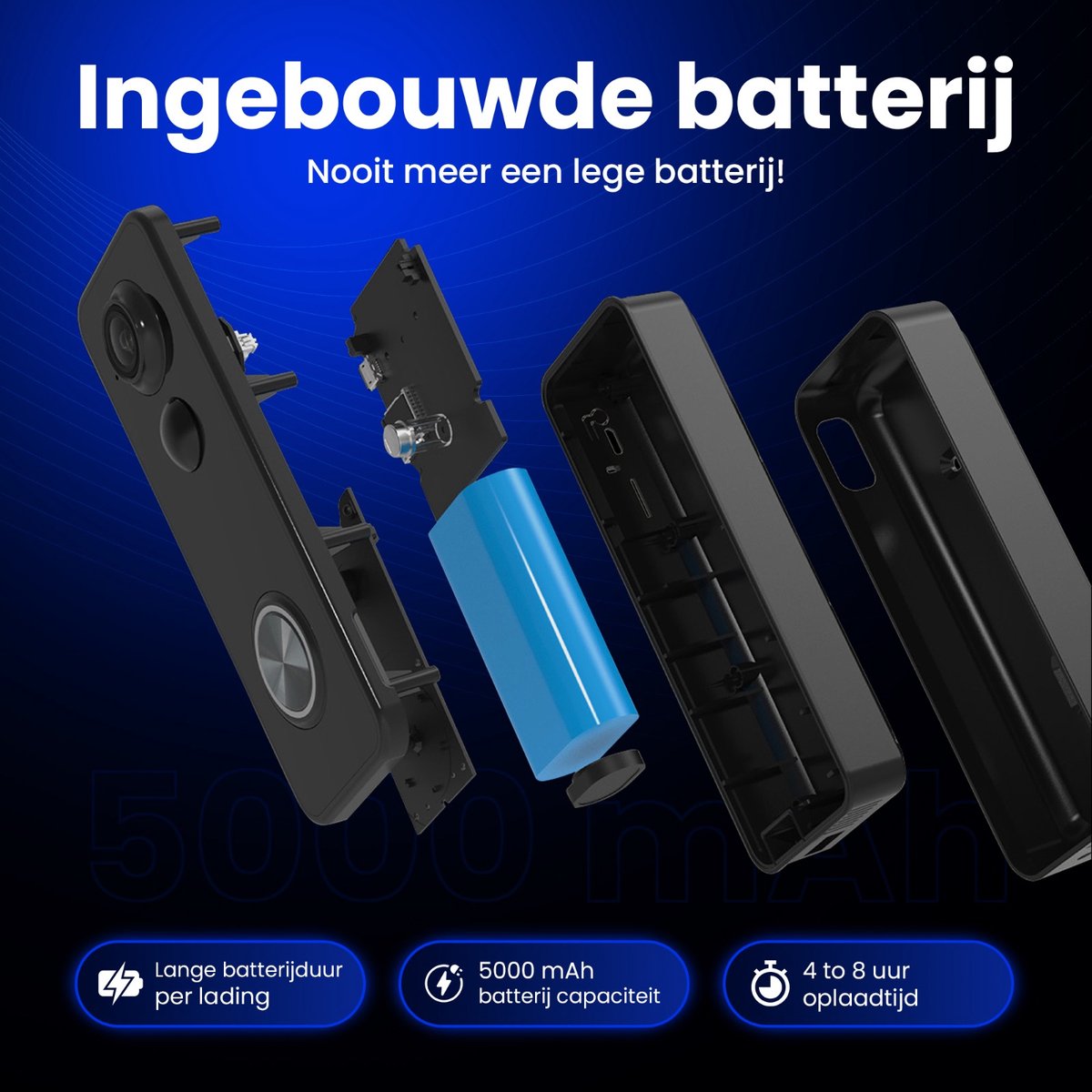 Spinoff Security Draadloze 2K Video Deurbel met Camera en 32GB SD Kaart