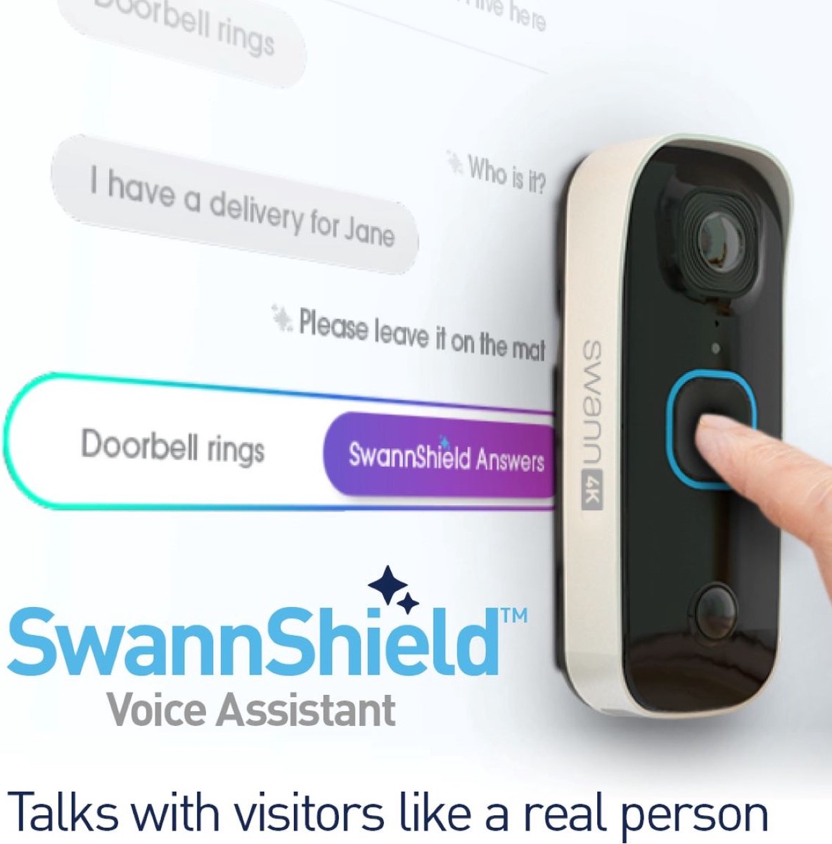 Swann Buddy4K Video Deurbel inclusief Chime en 32GB SD Card