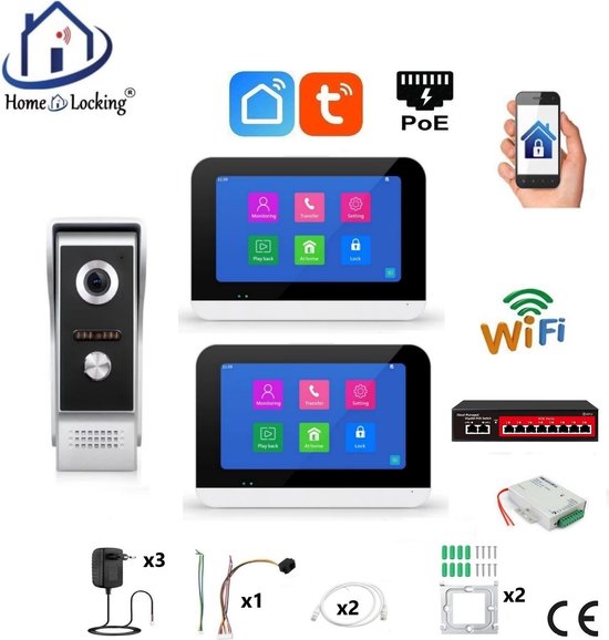 T-2301V-1-2: veelzijdige video-intercom met twee touchscreens en uitbreidingsmogelijkheden