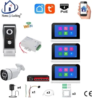 T-2301V-1-3+C Smart WIFI Deurintercom Touchscreen