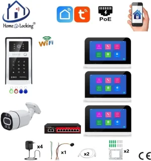 T-2303-1-3+C Smart WIFI Deur Intercom Touchscreen