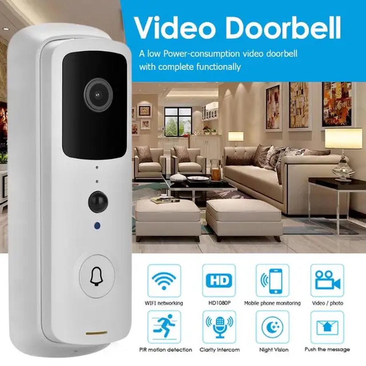 T-ring Smarthome Video Deurbel V30 Wit