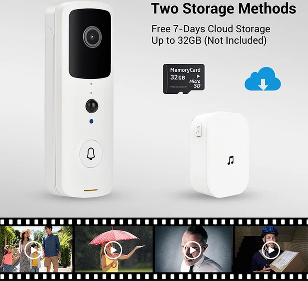 T-ring Smarthome Video Deurbel V30 Wit