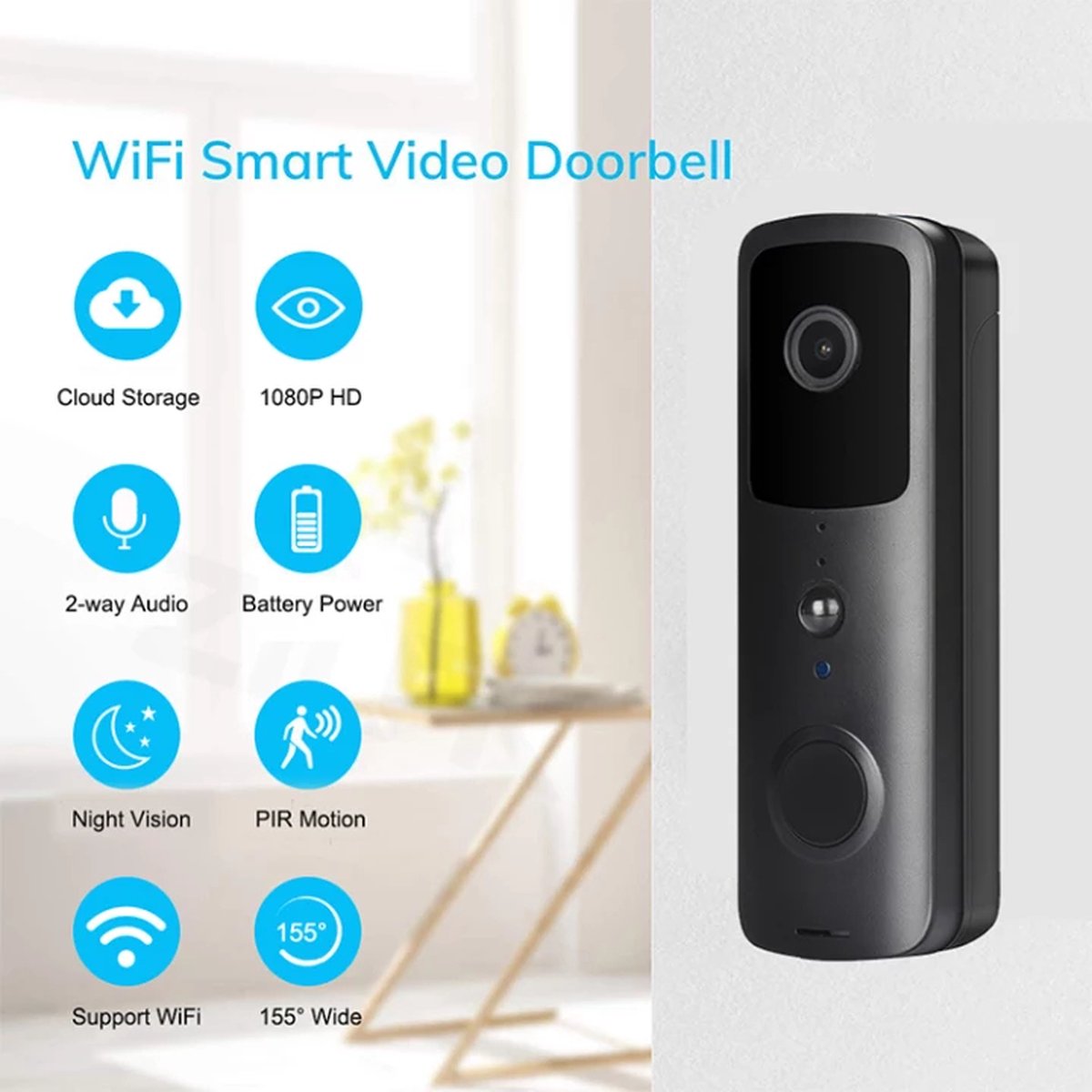 T-ring Smarthome Video Deurbel V30 Zwart