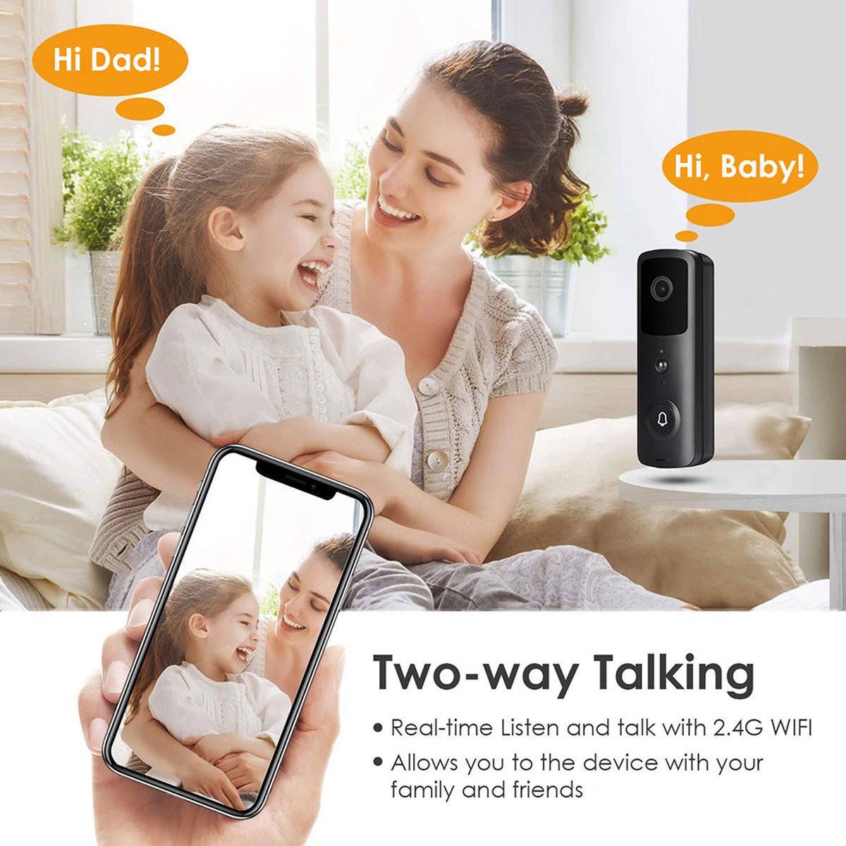 T-ring Smarthome Video Deurbel V30 Zwart