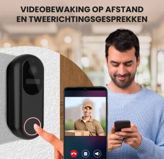 T-ring Video Deurbel Draadloos 1080P met Camera en 32GB SD kaart