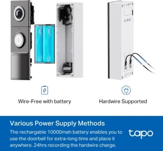 Tapo D235 Video Deurbel 2K 5MP Inclusief Chime