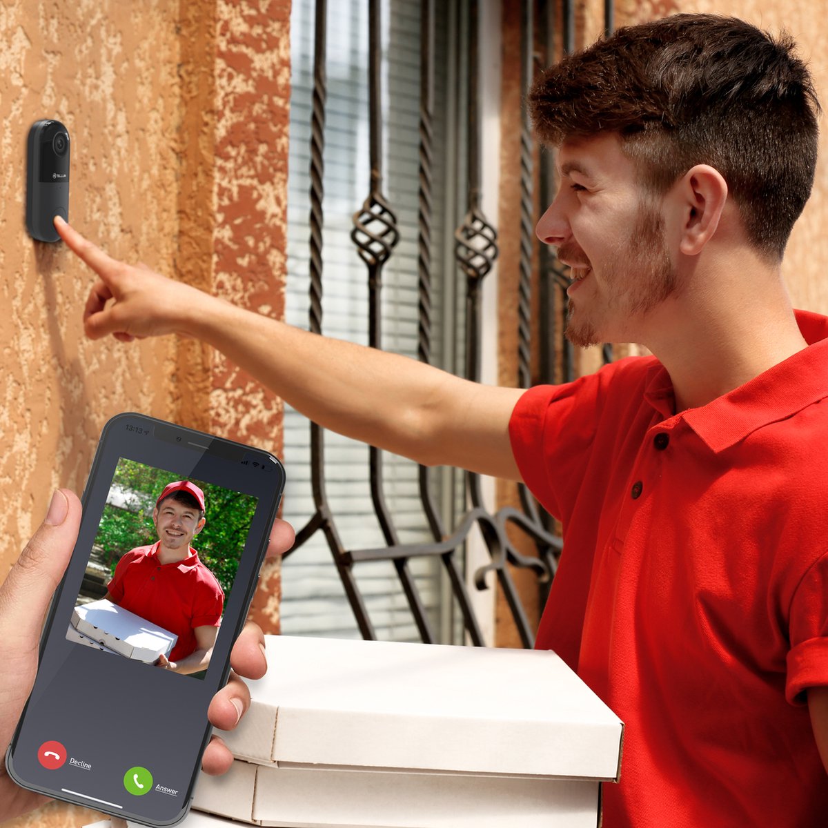 Tellur Smart WiFi Video Deurbel Zwart