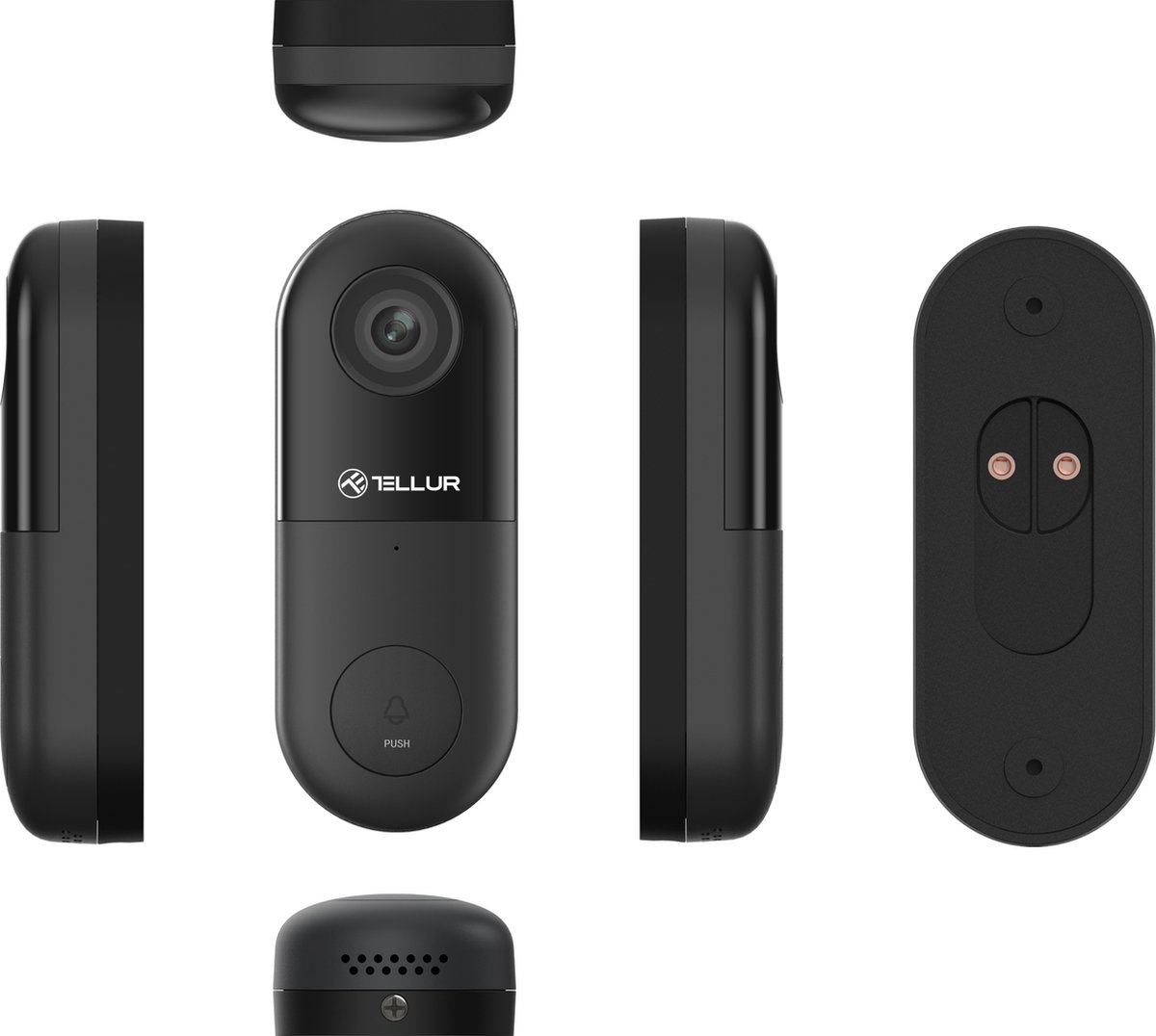Tellur Smart WiFi Video Deurbel Zwart
