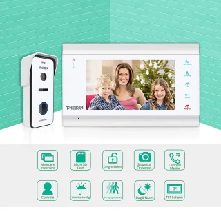 Tmezon Deurbel Met Camera en Intercom