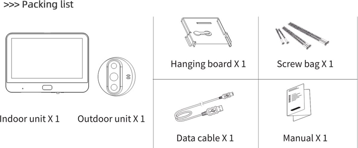 Tuya Wifi Video Intercom Draadloze Deurbel voor Thuis en Appartement