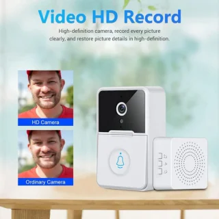 Video Deurbel Camera WiFi Slim Draadloos Met App Two-Way Audio Night Vision
