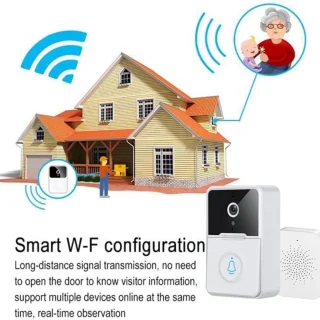 Video Deurbel Camera WiFi Slim Draadloos Met App Two-Way Audio Night Vision