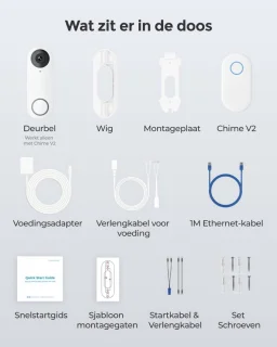Video Deurbel Camera Wifi Slim Draadloos Met App Two-Way Audio