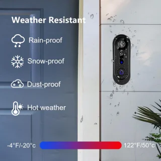 Video Deurbel Draadloos met Camera en App - Geen Abonnement - WiFi Veiligheidsdeurbel