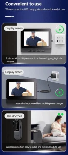 Video deurbel draadloos met camera en app - slimme WiFi deurbel