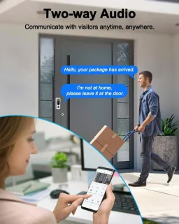 Video Deurbel Draadloos met Camera en App - Slimme WiFi Deurbel zonder Abonnement