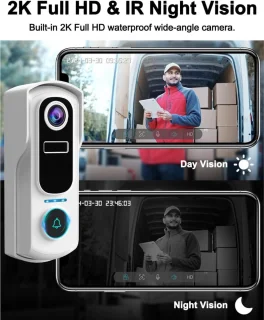Video Deurbel Draadloos met Camera en App - Slimme WiFi Deurbel zonder Abonnement