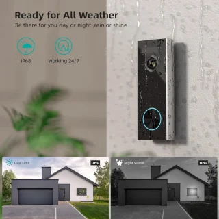 Video deurbel draadloos met camera en app zonder abonnement