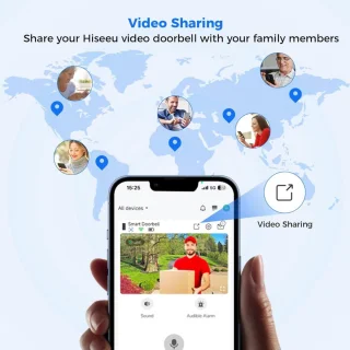 Video deurbel draadloos met camera WiFi smartphone app