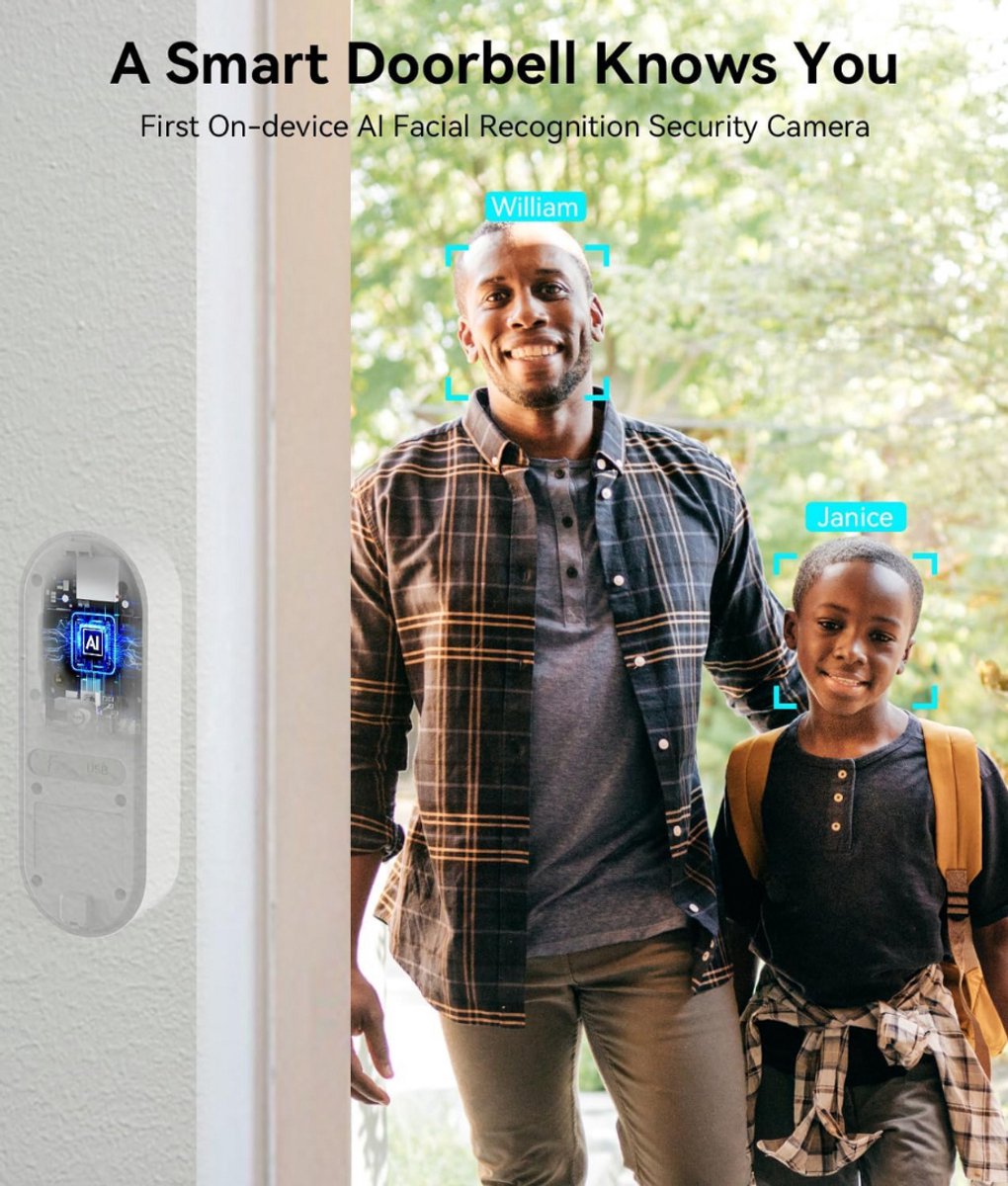 Video Deurbel Draadloos WiFi met Camera en App