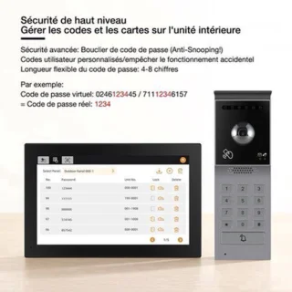 Video deurbel met 7 inch touchscreen en 1080p-camera