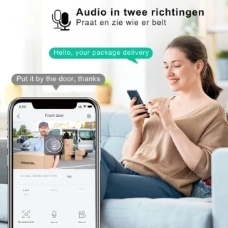 Video Deurbel Met Camera Draadloos Wifi 1080P HD